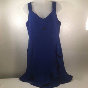 Q&A Ruffle Dress Royal Blue Size M